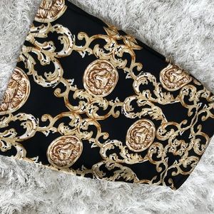 Mock Versace High Waisted Skirt